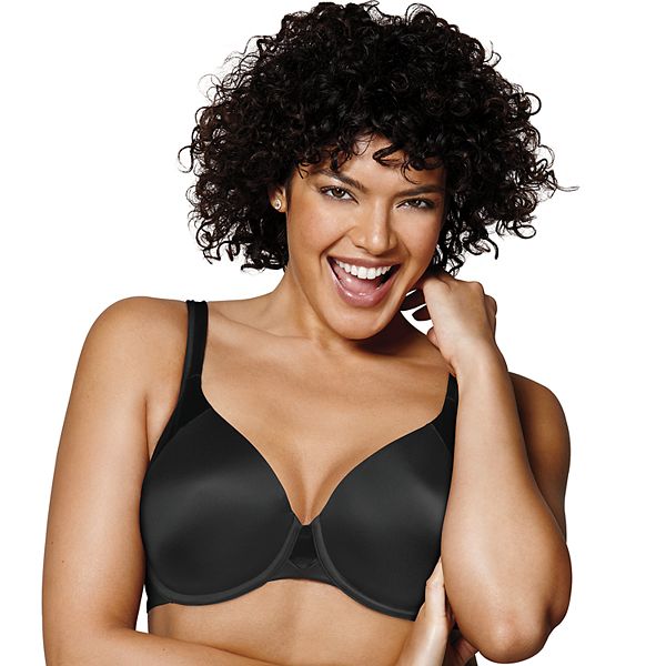 Playtex Love My Curves Thin Foam with Lace Underwire Bra (US4514) 38G/Black/Nude  at  Women's Clothing store