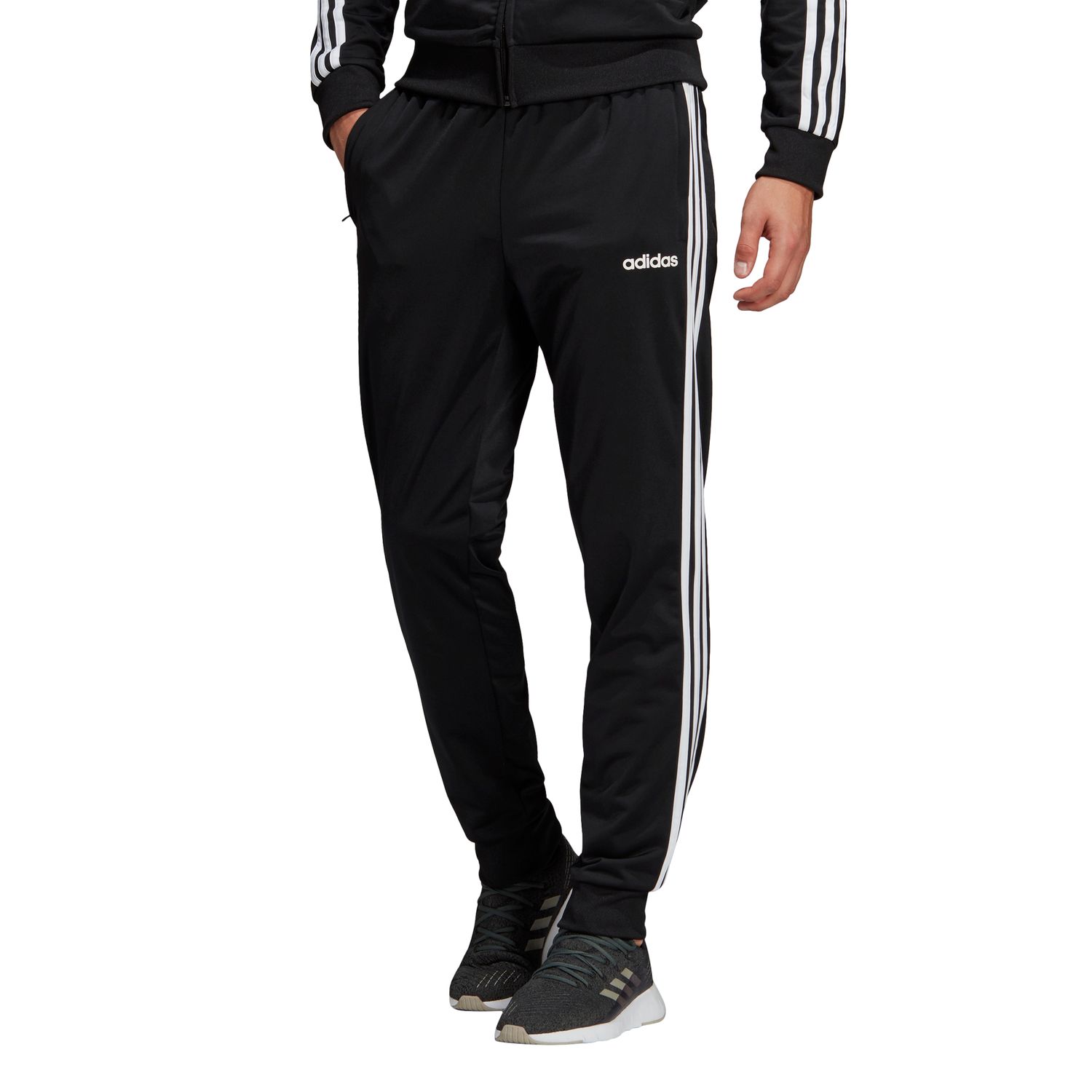 adidas men's essentials tricot zipper pants