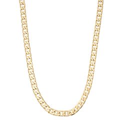 Steel Nation Gold Tone Ion-Plated Stainless Steel Franco Chain Necklace