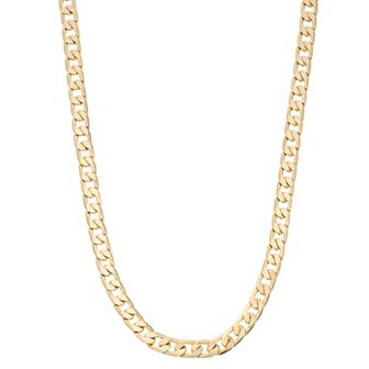 Mens Unbranded Men's 14K Gold over Brass Curb 30" Chain Necklace