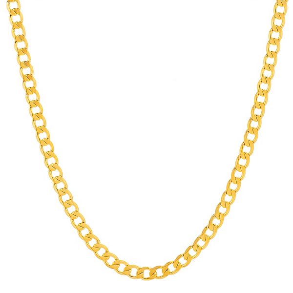 Curb Chain Necklace - 18K Gold Plated – Nevaeh Mens