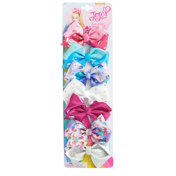 Girls JoJo Siwa 7-pack Mini Hair Bow Set