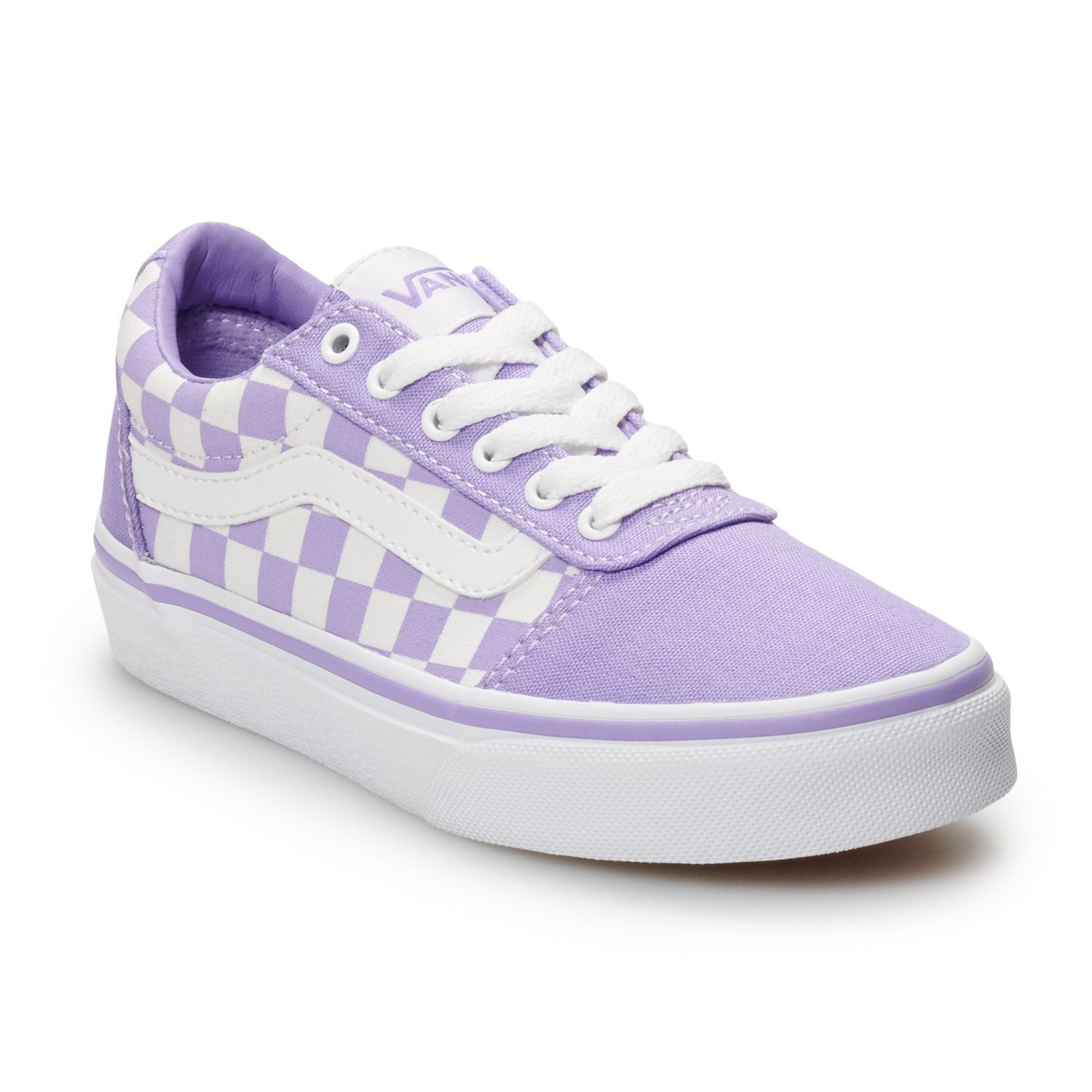 girls checkerboard vans