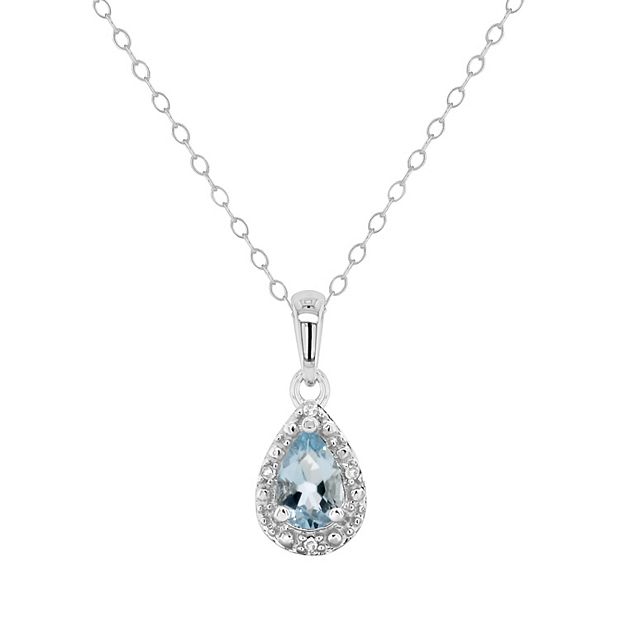 Kohls aquamarine online necklace