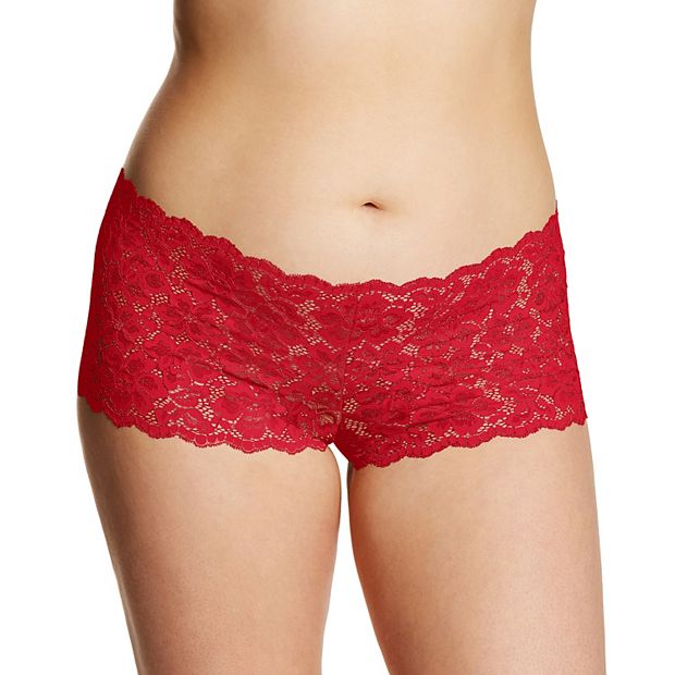 Women's Maidenform DMCLBS Sexy Must Haves Lace Cheeky Boyshort Panty  (Lively Lavender 8)