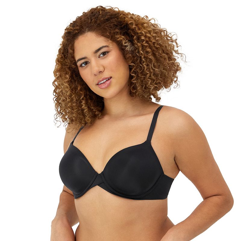 Maidenform® One Fab Fit® Modern Demi T-Shirt Underwire Bra DM7543, Women's, Size: 34 A, Black