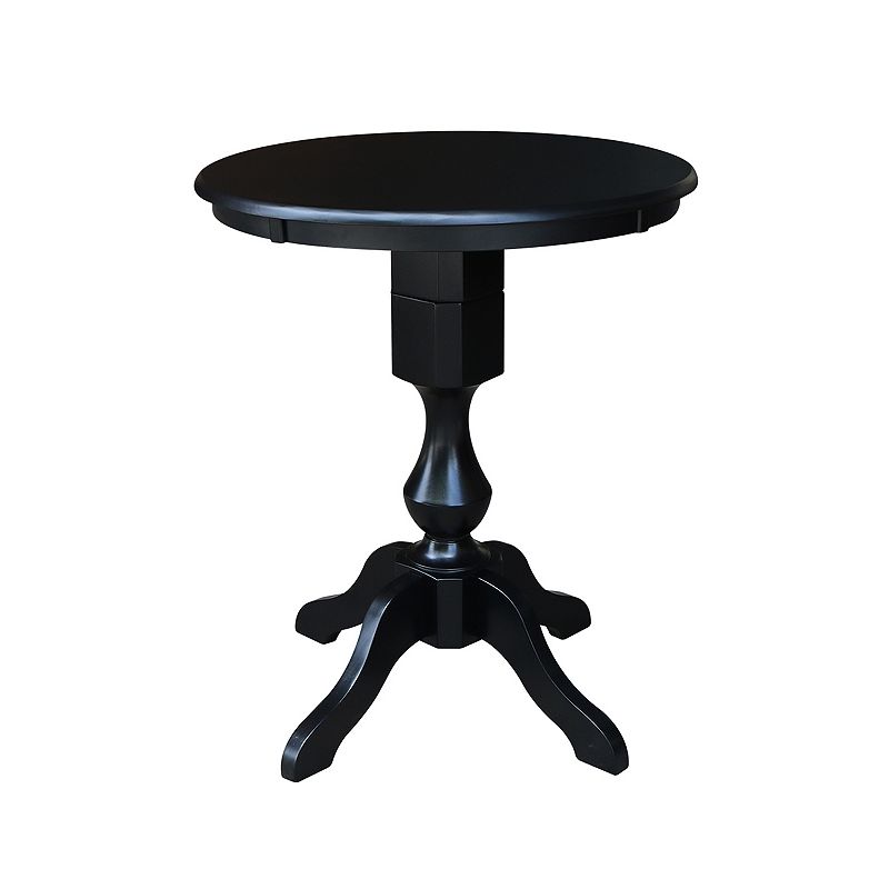 International Concepts Round Pedestal Dining Table, Black