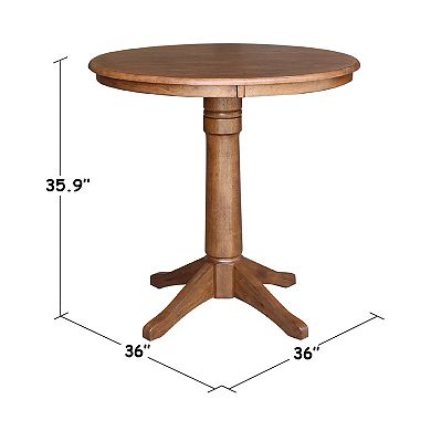 International Concepts Pedestal Round Dining Table