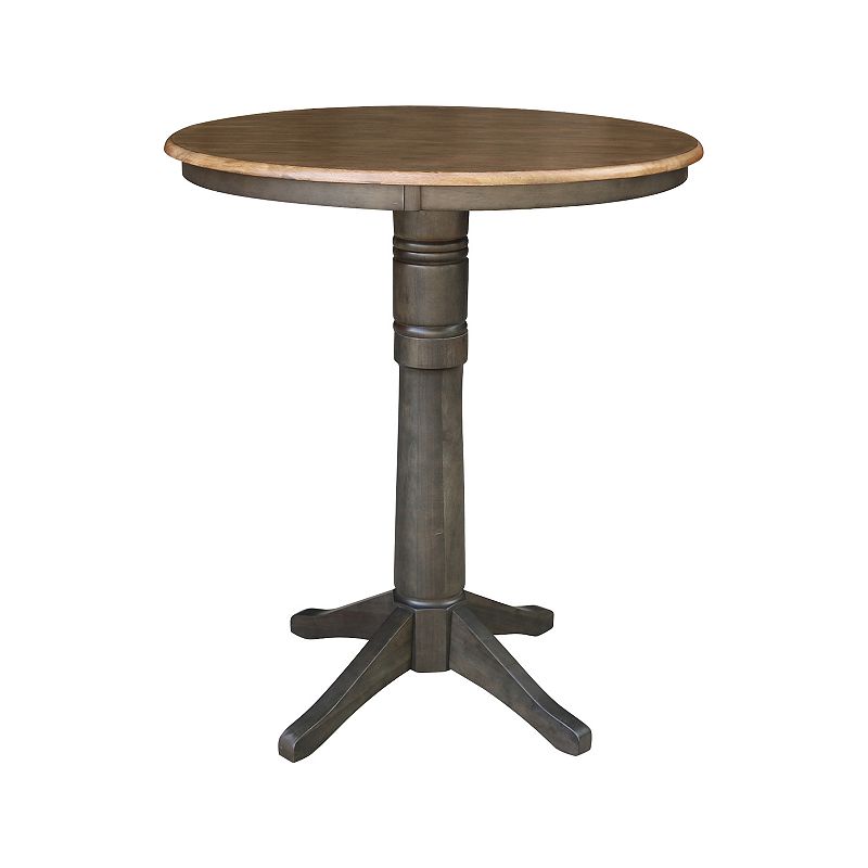 International Concepts Round Pedestal Dining Table, Beig/Green