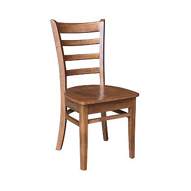 International Concepts Two-Tone Round Pedestal Dining Table & Chair 3-piece Set