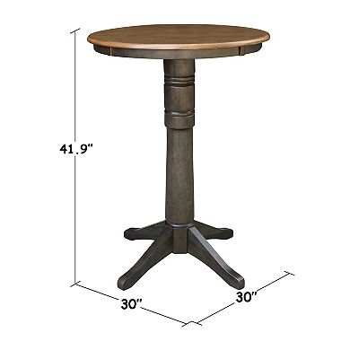 International Concepts Round Pedestal Bar Table