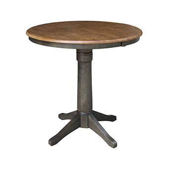 International Concepts 34.9 in Solid Wood Round Pedestal Dining Table