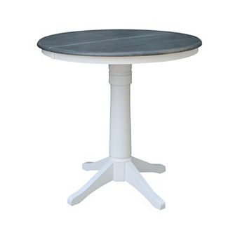 International Concepts 34.9 in Solid Wood Round Pedestal Dining Table