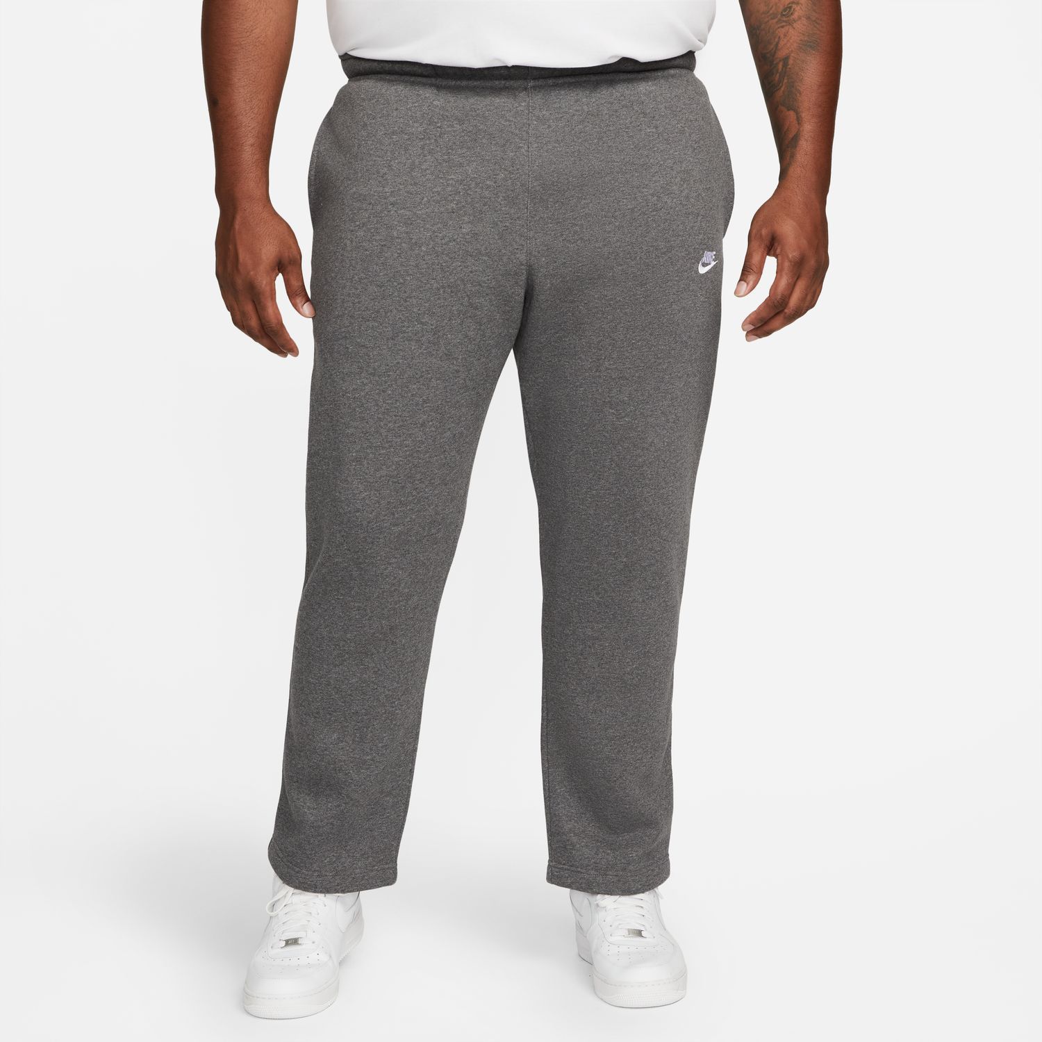 nike solid men's grey track pants