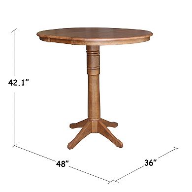 International Concepts 40.9-in. Solid Wood Round Pedestal Dining Table