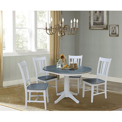 International Concepts Extension Dining Table & Chair 6-piece Set