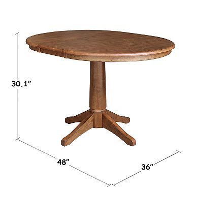 International Concepts Round Pedestal Dining Table