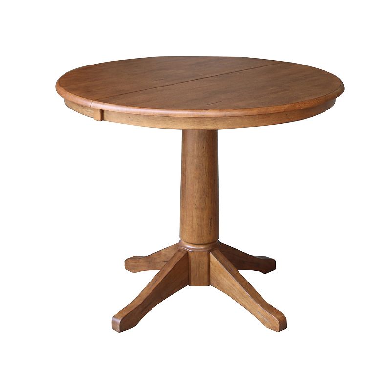 International Concepts 28.9-in. Round Pedestal Dining Table, Distressed