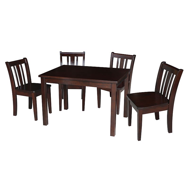 International Concepts San Remo Juvenile Dining Table & Chair 5-pc. Set, Br