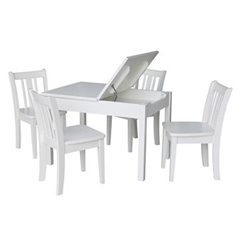 International Concepts San Remo Juvenile Lift-Top Dining Table & Chair 5 pc Set