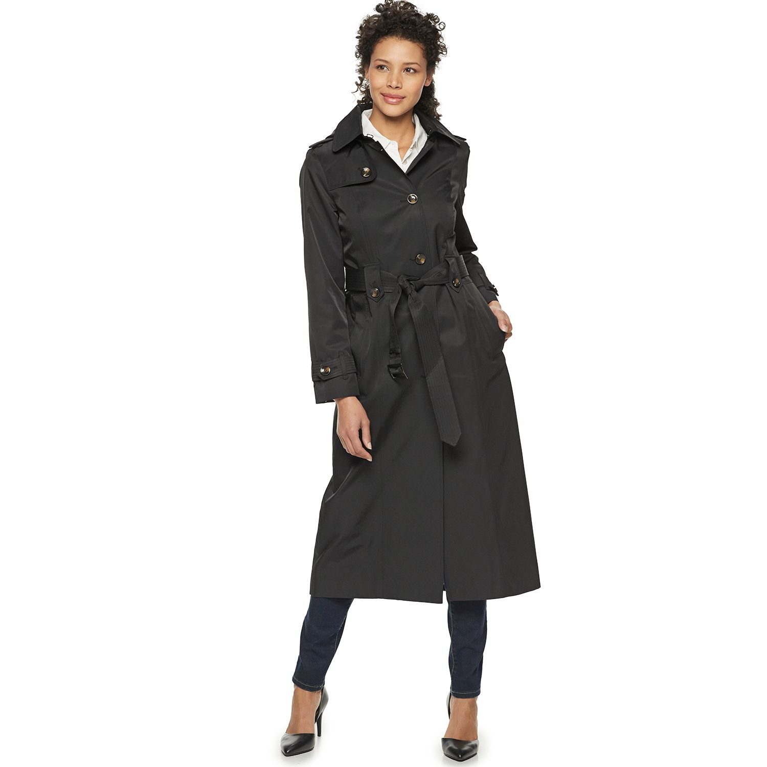 women's tower by london fog hooded rain jacket