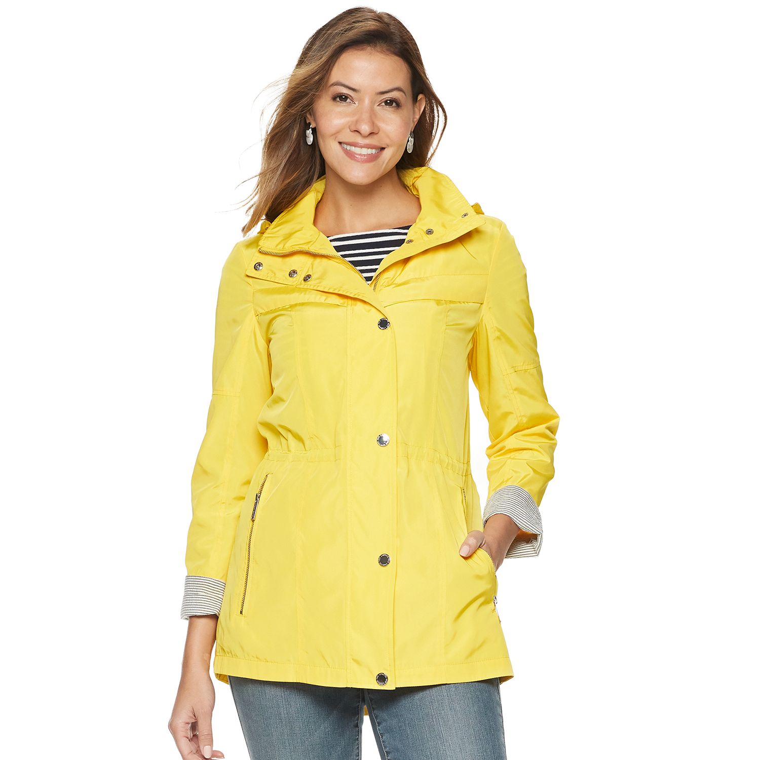 women's tower by london fog hooded rain jacket