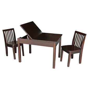 International Concepts Juvenile 3 pc Dining Table & Mission Chair Set