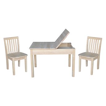 International Concepts Juvenile 3 pc Dining Table & Mission Chair Set