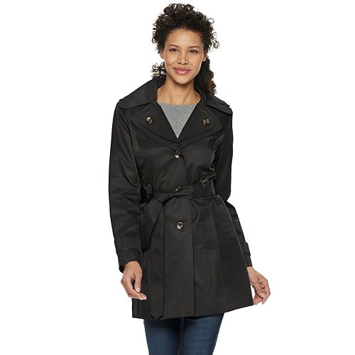 Women's TOWER by London Fog Double Lapel Trench Coat