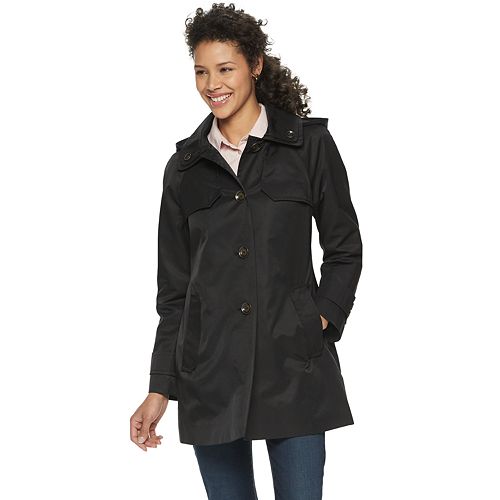 Women's TOWER by London Fog Hooded Raincoat