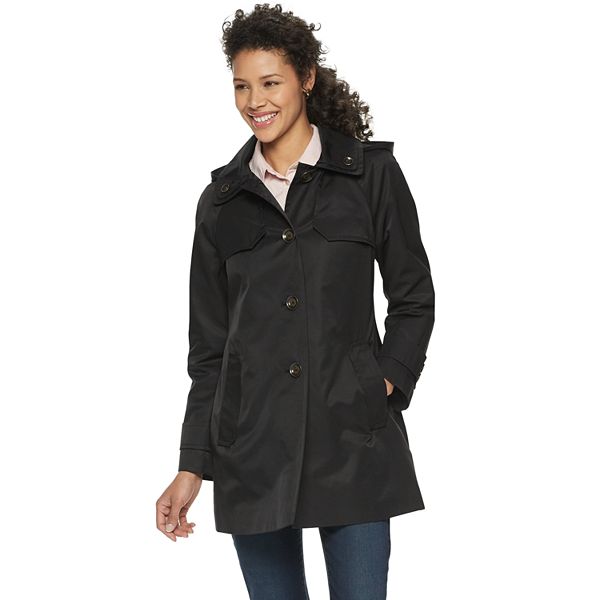 Womens Tower By London Fog Hooded Raincoat