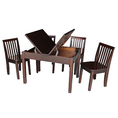 International Concepts Juvenile 5-piece Dining Table & Mission Chair Set