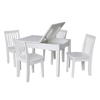 International Concepts Juvenile 5 pc Dining Table & Mission Chair Set