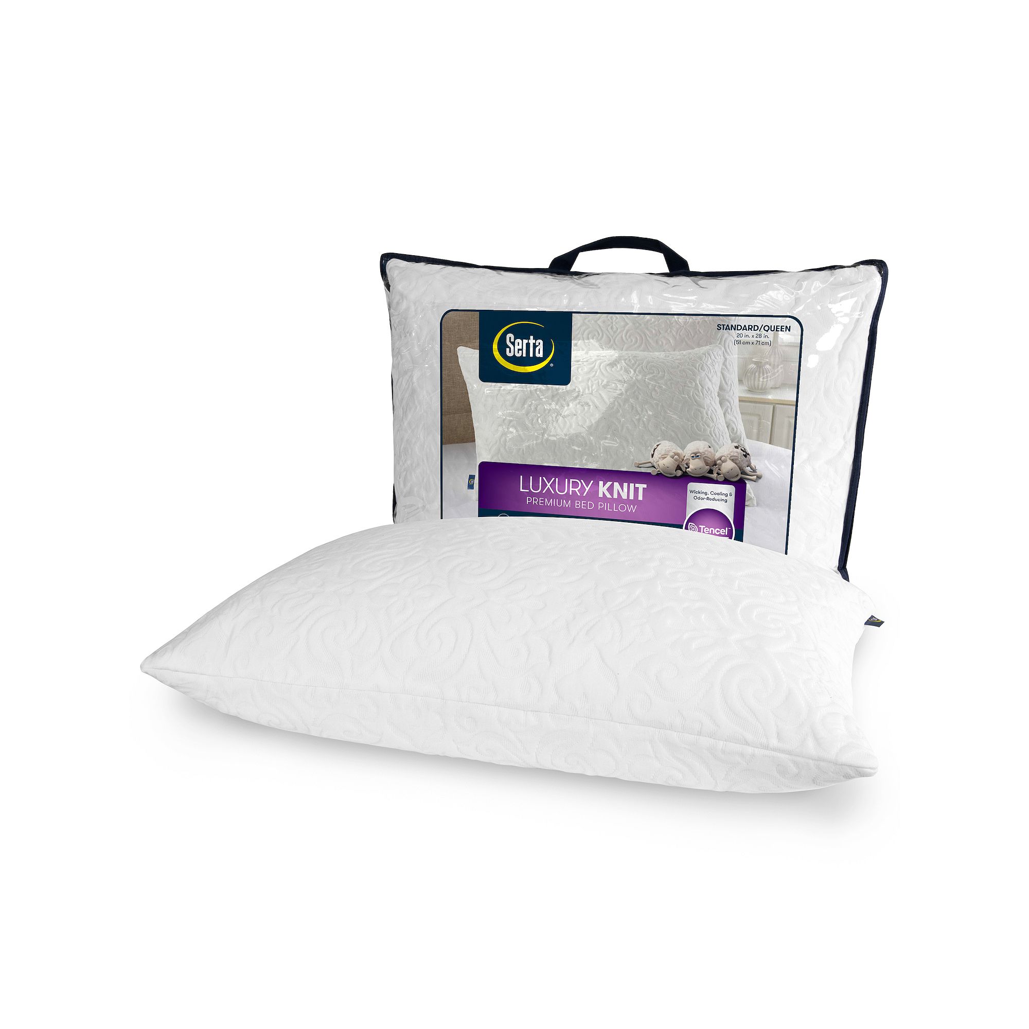 Serta® Luxury Knit Pillow, White