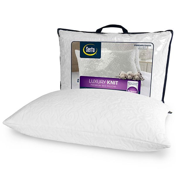 Serta® Luxury Knit Pillow Queen BrickSeek