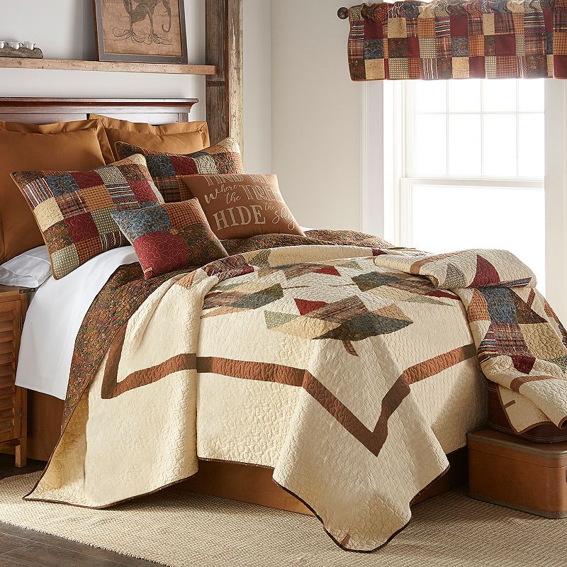 Donna Sharp Maple Leaf Quilt or Sham, Multicolor, Std Sham