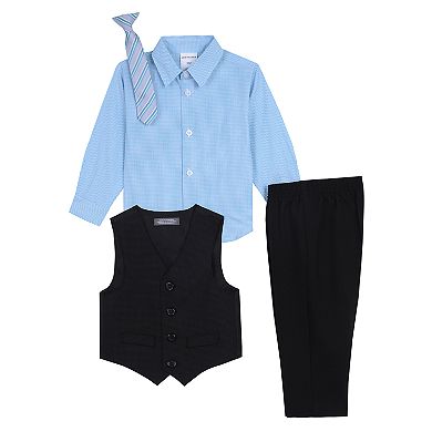 Baby Boy Van Heusen 4 Pc Vest, Shirt, Pants & Tie Set