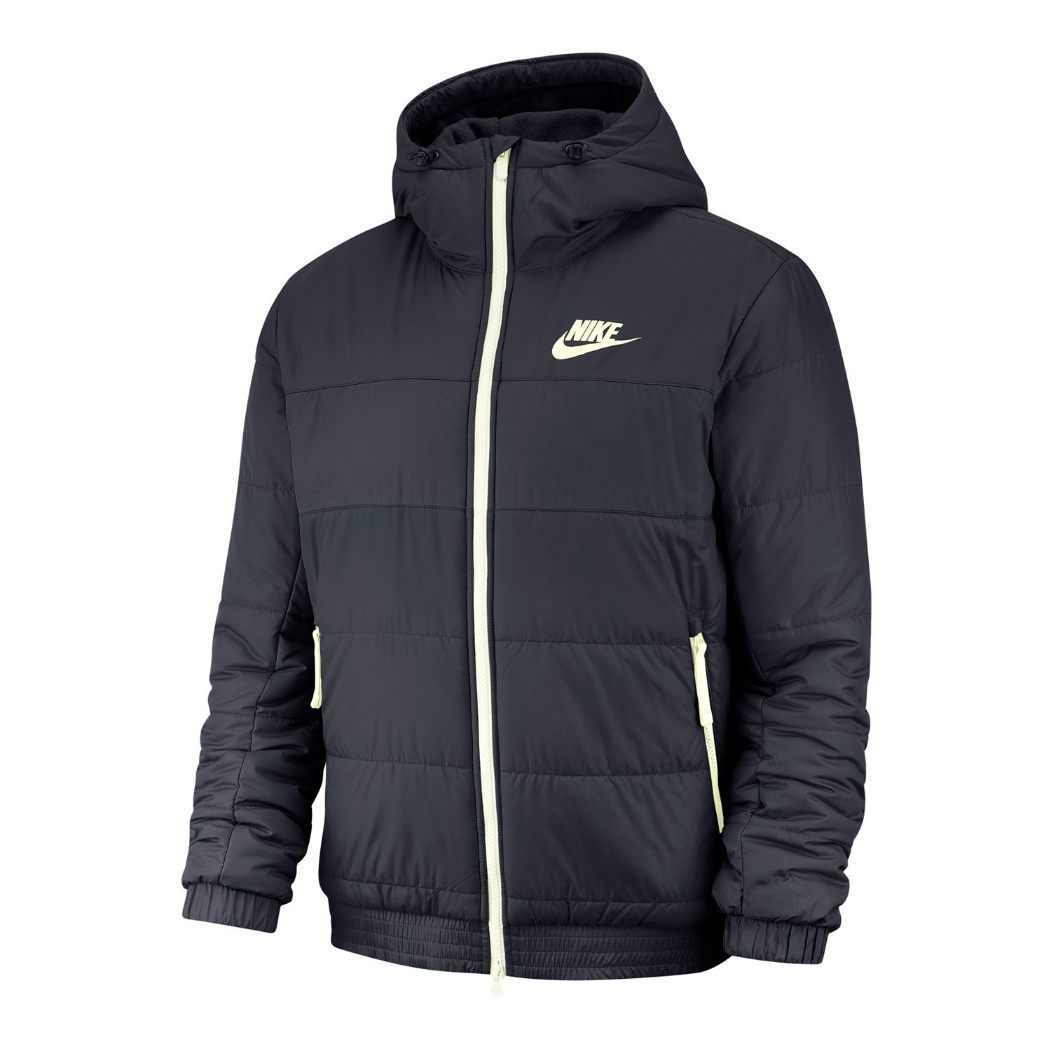 nike zipped leather jacket mens