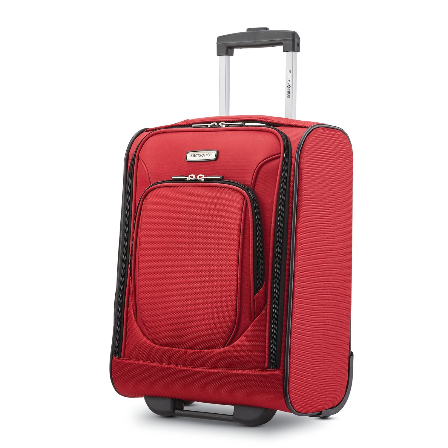 red carry on suitcase