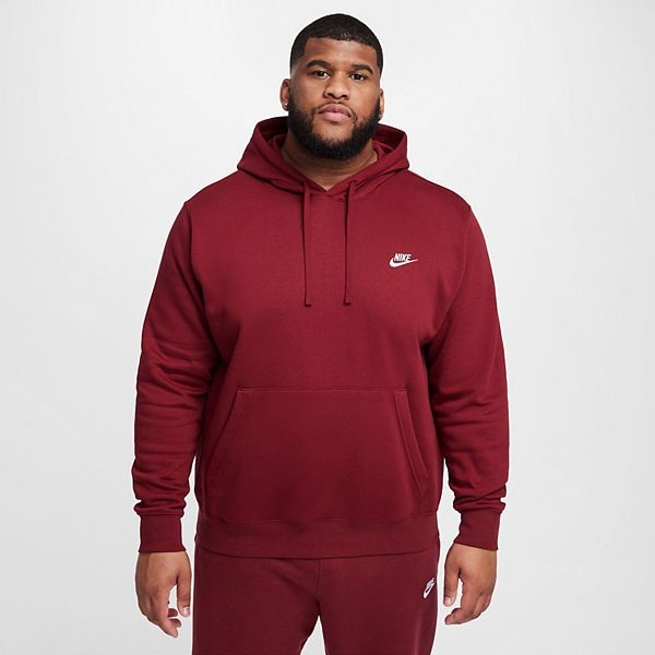 Big & Tall Nike Sportswear Club Fleece Pullover Hoodie - Team Red (M TALL)