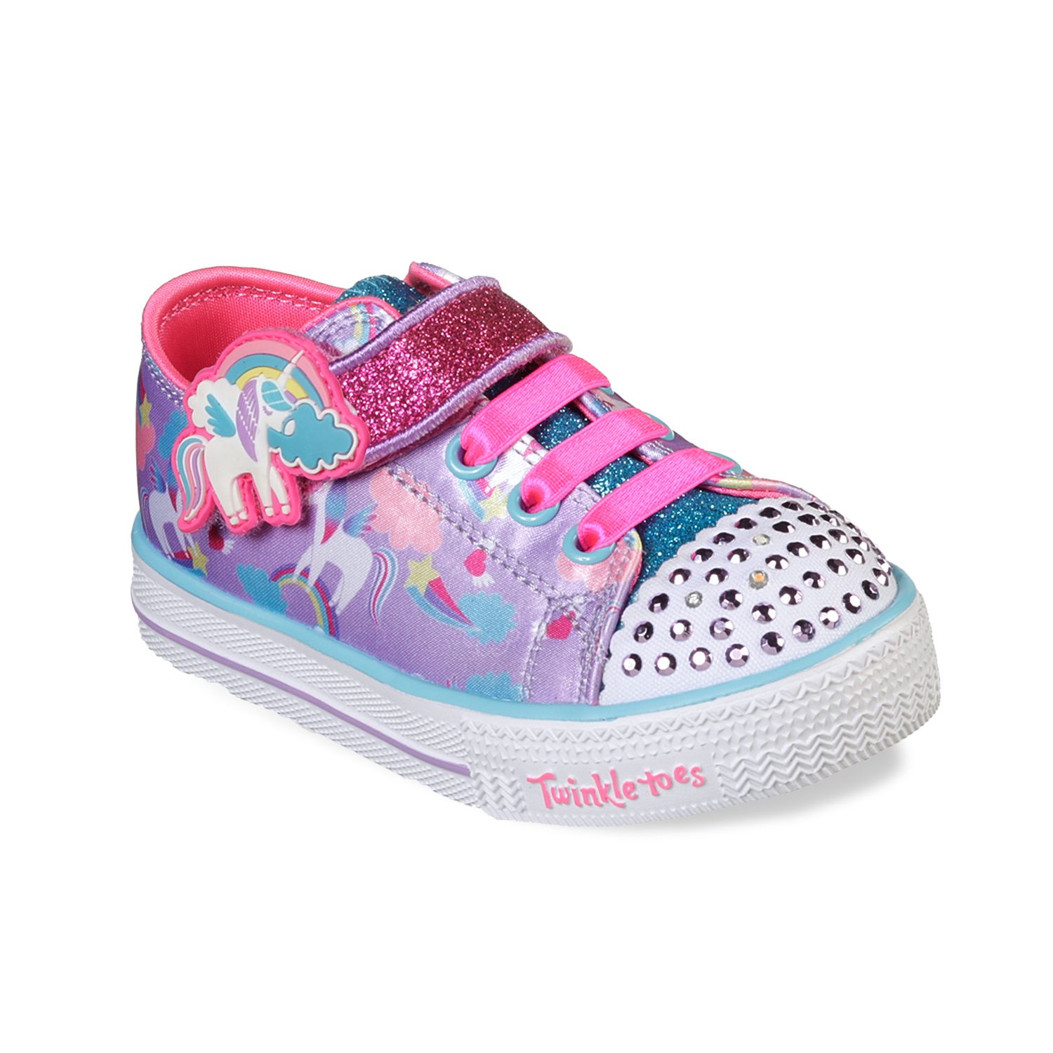 skechers twinkle toes spring steps toddler girls light up sneakers