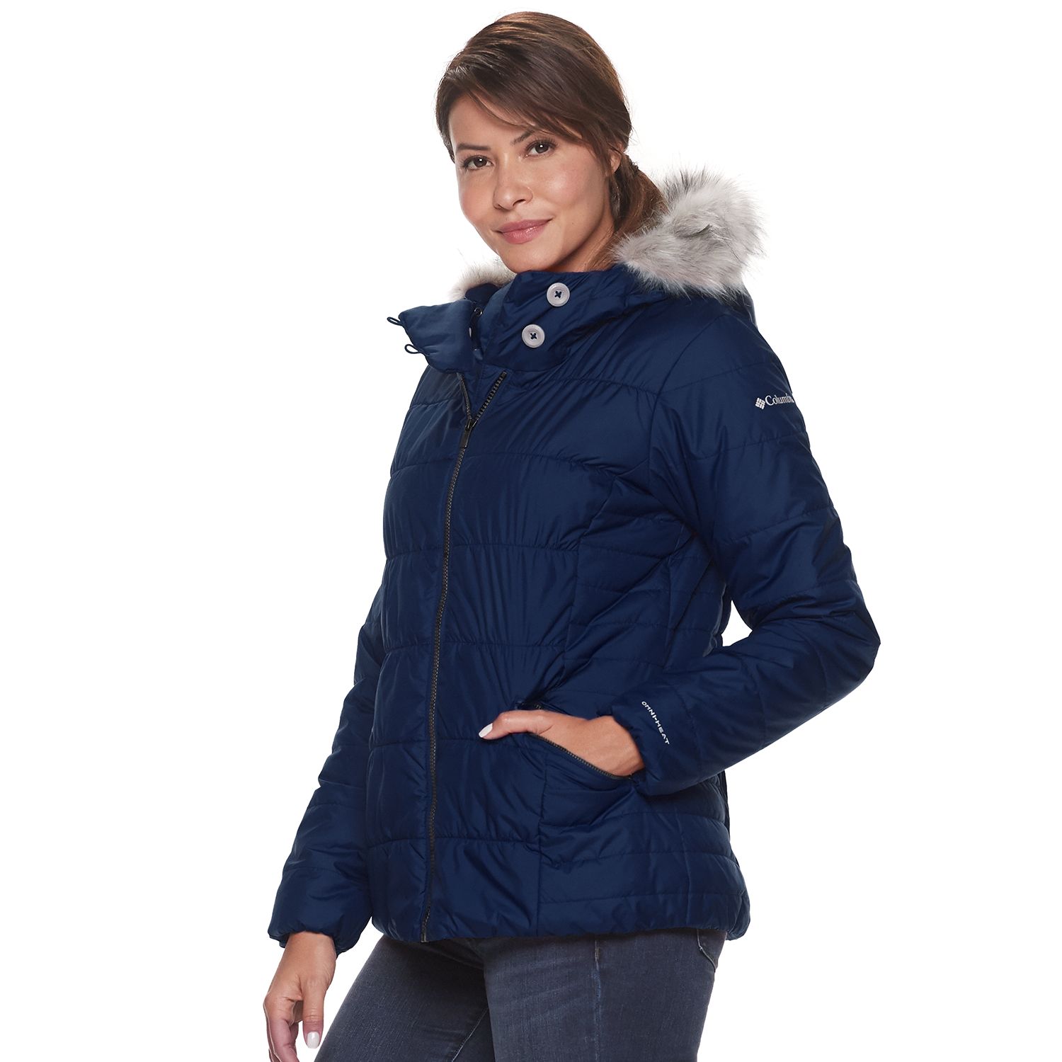 columbia long jacket omni heat