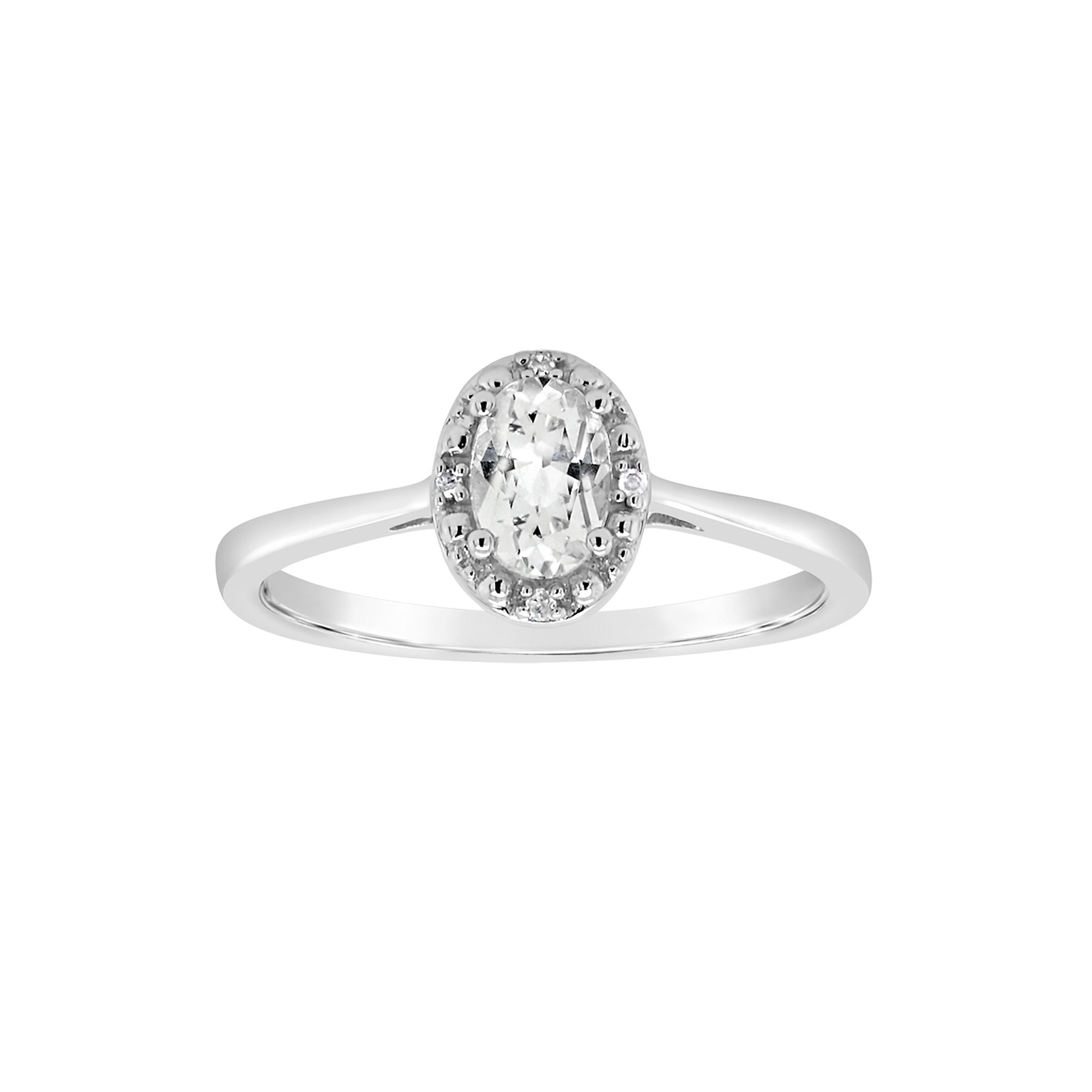 Celebration Gems Sterling Silver Oval Genuine Garnet Diamond Accent Frame R