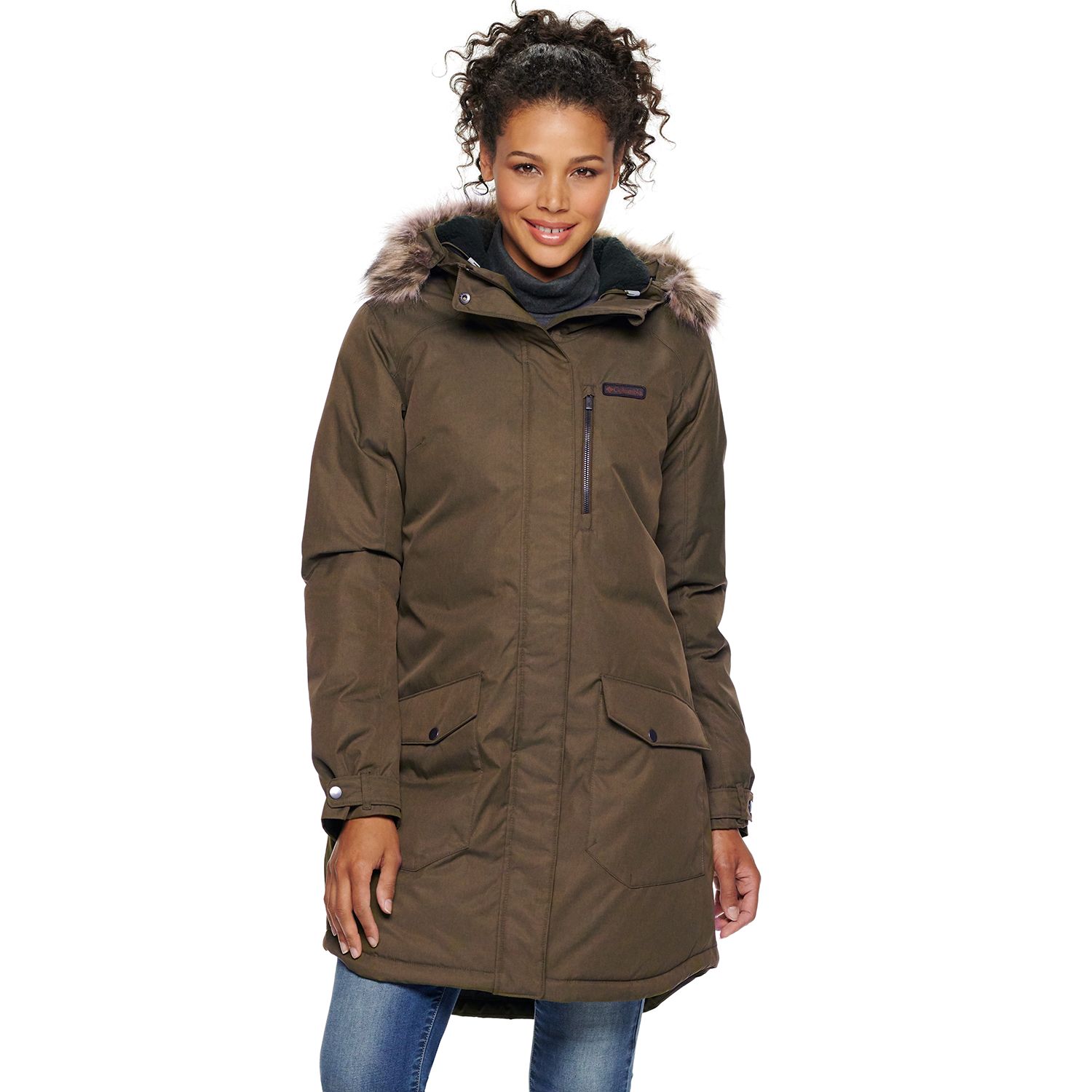plus size olive green winter coat