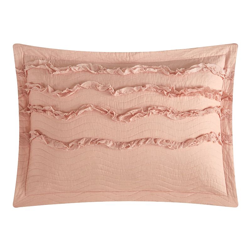 53257590 Chic Home Meghan Quilt, Pink, Std Sham sku 53257590