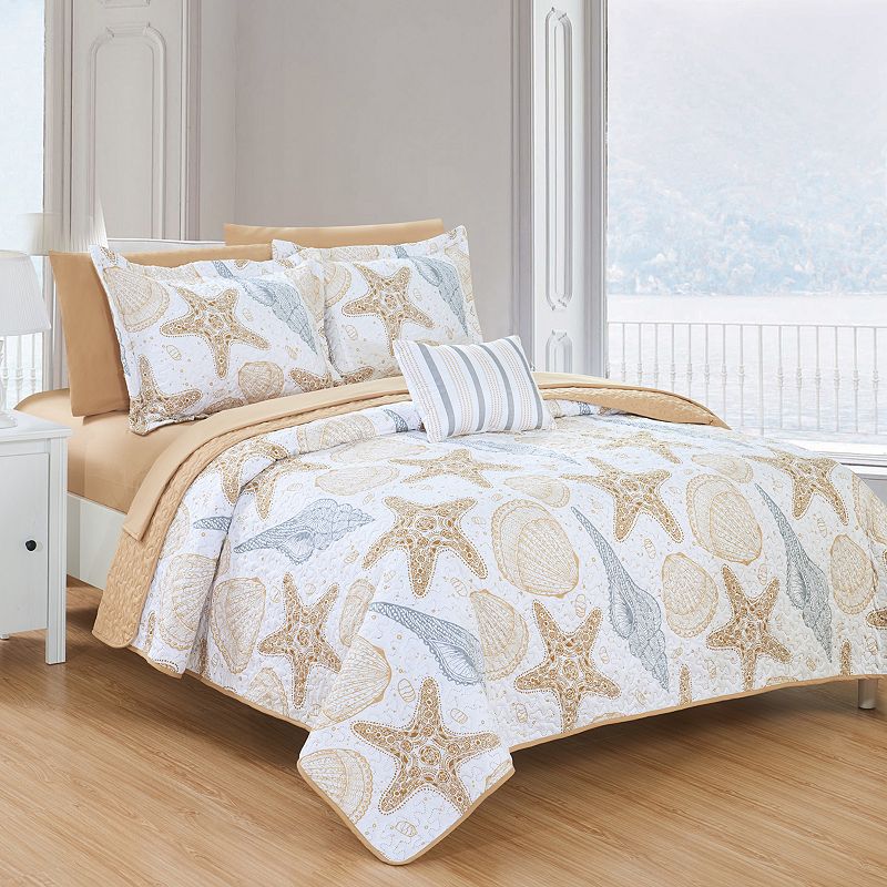 27715967 Chic Home Maritime Quilt Set, Blue, Twin sku 27715967