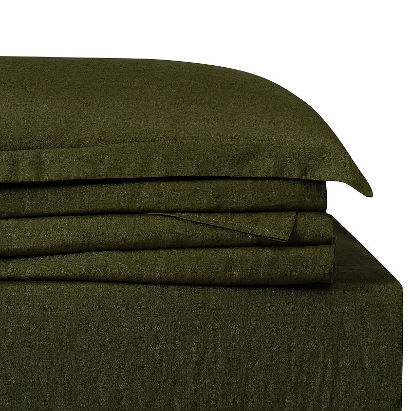 Brooklyn Loom Linen Sheet Set, Green