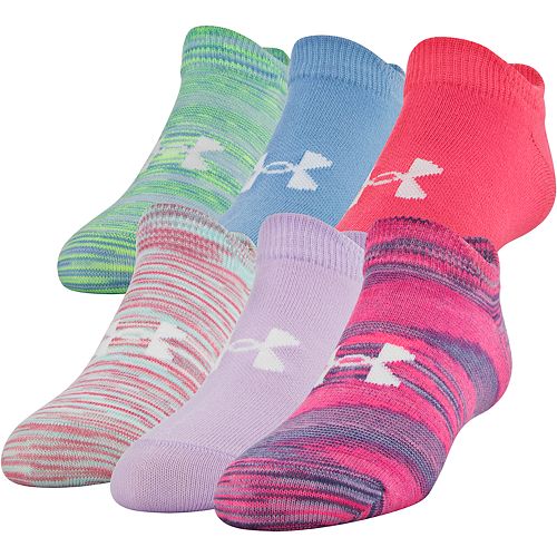 Girls 416 Under Armour 6pack Essential 2.0 NoShow Socks