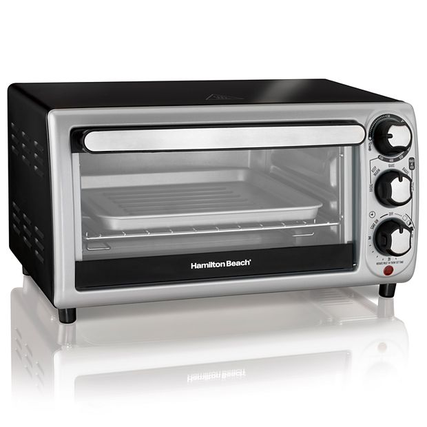 Hamilton Beach 4-Slice Silver Toaster Oven (1100-Watt) in the Toaster Ovens  department at