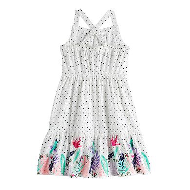 Girls 4-12 Jumping Beans® Printed Ruffle-Hem Dress